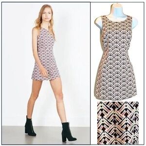 ZARA Dress Romper Abstract Print Mini Dress Sz‎ Small